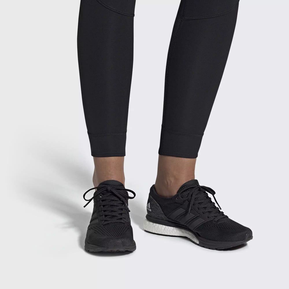 Adidas Adizero Boston 7 Tenis Para Correr Negros Para Mujer (MX-32720)